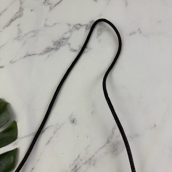 Vintage 90s Leather Cross Body Purse Bag Dark Brown Braided Boho Indie - Picture 2 of 7